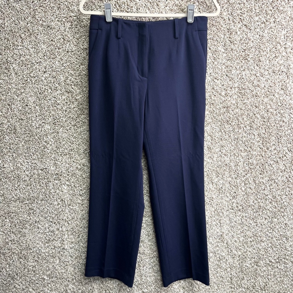Talbots Dress Pants Women's 4P Navy Blue Southampton Straight Leg